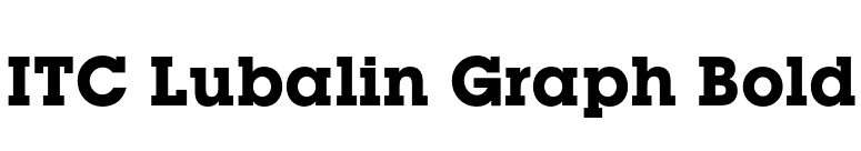 ITC Lubalin Graph Bold font preview