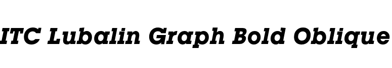 ITC Lubalin Graph Bold Oblique font preview
