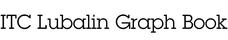 ITC Lubalin Graph Book font preview