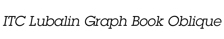 ITC Lubalin Graph Book Oblique font preview