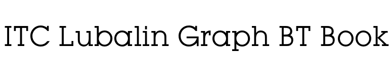 ITC Lubalin Graph BT Book font preview