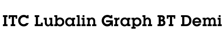 ITC Lubalin Graph BT Demi font preview