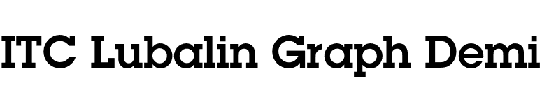 ITC Lubalin Graph Demi font preview