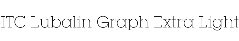 ITC Lubalin Graph Extra Light font preview