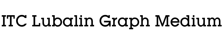 ITC Lubalin Graph Medium font preview