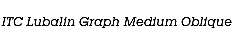 ITC Lubalin Graph Medium Oblique font preview