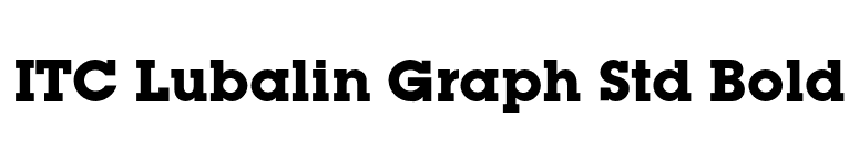 ITC Lubalin Graph Std Bold font preview