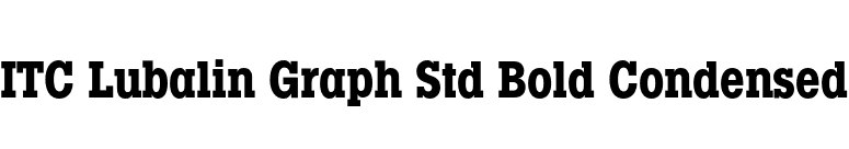 ITC Lubalin Graph Std Bold Condensed font preview