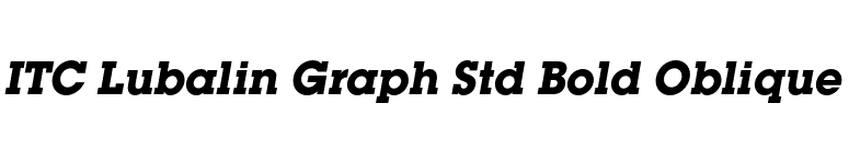 ITC Lubalin Graph Std Bold Oblique font preview