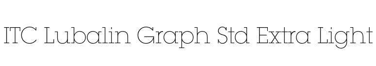 ITC Lubalin Graph Std Extra Light font preview