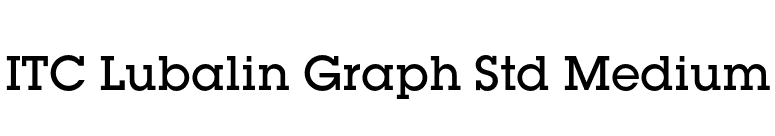 ITC Lubalin Graph Std Medium font preview
