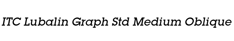 ITC Lubalin Graph Std Medium Oblique font preview