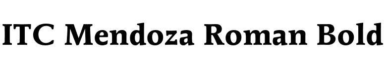 ITC Mendoza Roman Bold font preview