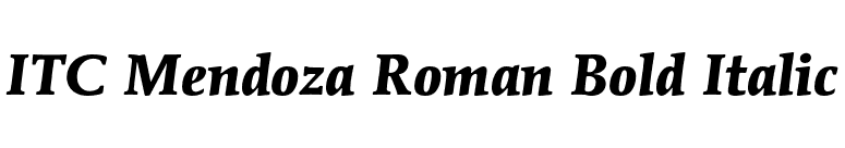 ITC Mendoza Roman Bold Italic font preview