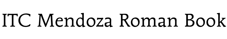 ITC Mendoza Roman Book font preview