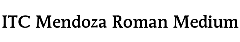 ITC Mendoza Roman Medium font preview