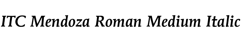 ITC Mendoza Roman Medium Italic font preview
