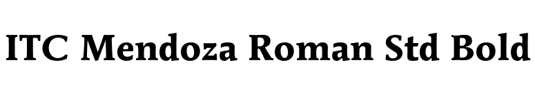 ITC Mendoza Roman Std Bold font preview