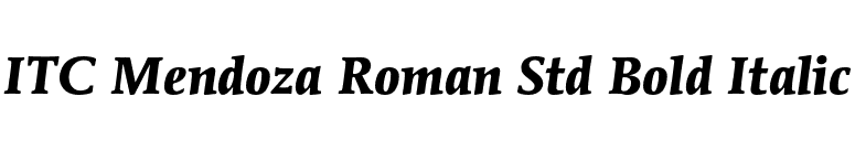 ITC Mendoza Roman Std Bold Italic font preview