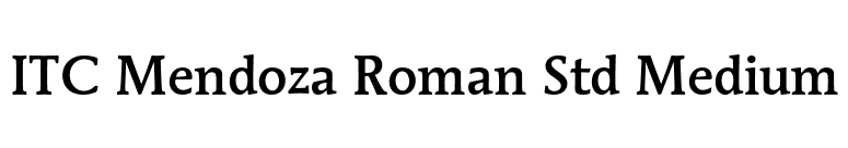 ITC Mendoza Roman Std Medium font preview
