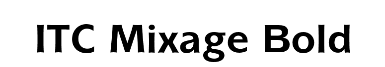 ITC Mixage Bold font preview