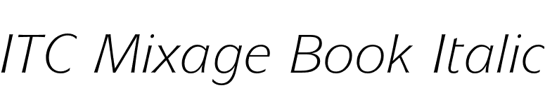 ITC Mixage Book Italic font preview