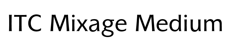 ITC Mixage Medium font preview
