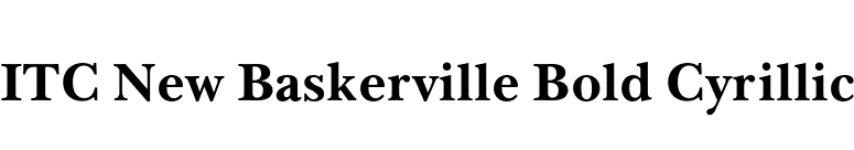 ITC New Baskerville Bold Cyrillic font preview