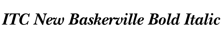 ITC New Baskerville Bold Italic font preview
