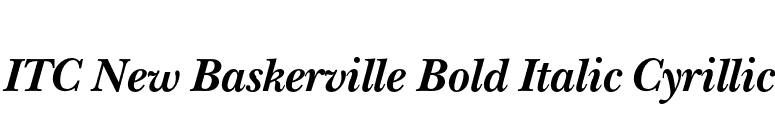 ITC New Baskerville Bold Italic Cyrillic font preview