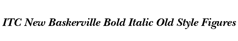 ITC New Baskerville Bold Italic Old Style Figures font preview