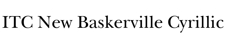 ITC New Baskerville Cyrillic font preview