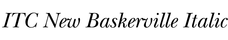 ITC New Baskerville Italic font preview