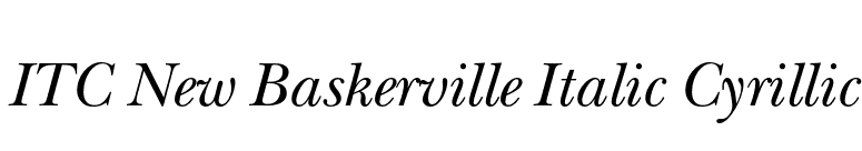 ITC New Baskerville Italic Cyrillic font preview
