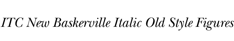 ITC New Baskerville Italic Old Style Figures font preview