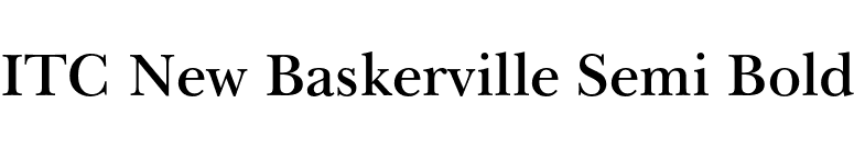 ITC New Baskerville Semi Bold font preview