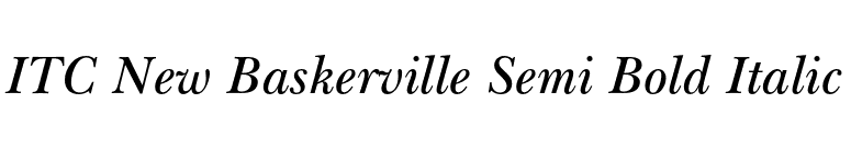 ITC New Baskerville Semi Bold Italic font preview