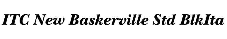 ITC New Baskerville Std BlkIta font preview