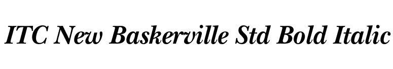 ITC New Baskerville Std Bold Italic font preview