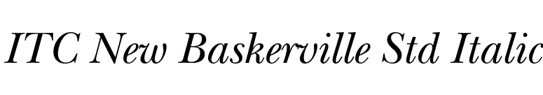 ITC New Baskerville Std Italic font preview