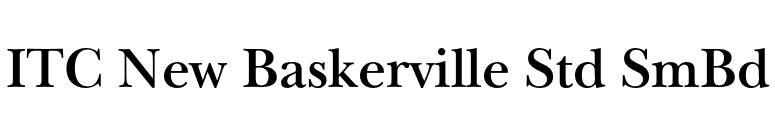 ITC New Baskerville Std SmBd font preview