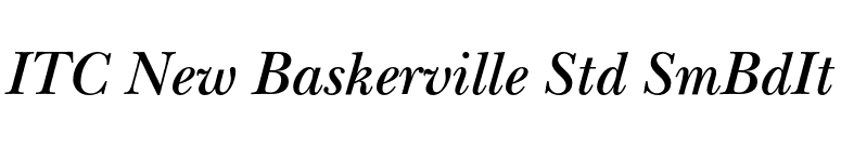 ITC New Baskerville Std SmBdIt font preview