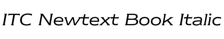 ITC Newtext Book Italic font preview
