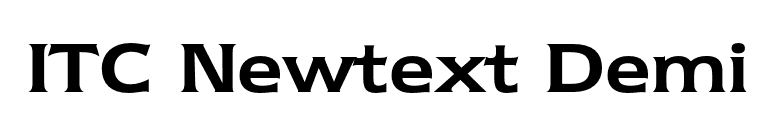 ITC Newtext Demi font preview