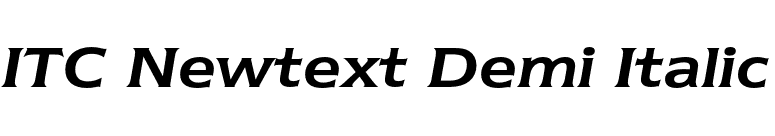 ITC Newtext Demi Italic font preview