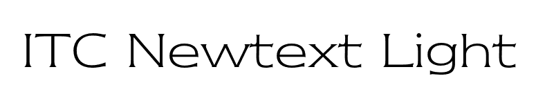 ITC Newtext Light font preview