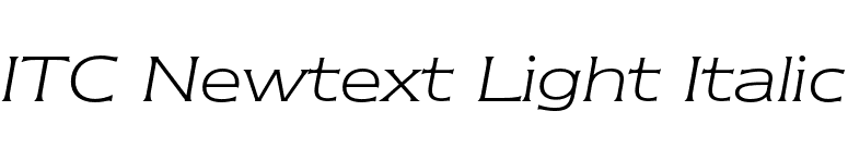 ITC Newtext Light Italic font preview