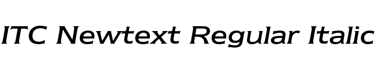 ITC Newtext Regular Italic font preview
