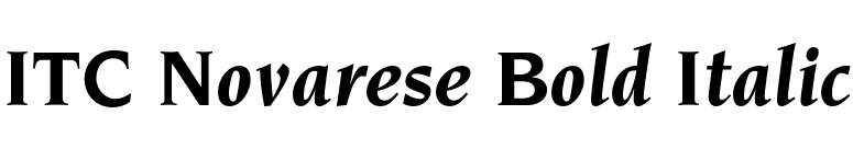 ITC Novarese Bold Italic font preview