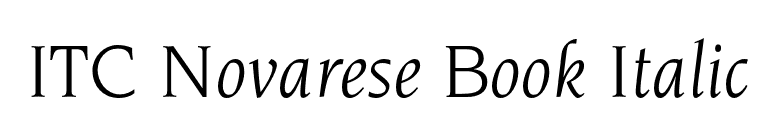 ITC Novarese Book Italic font preview